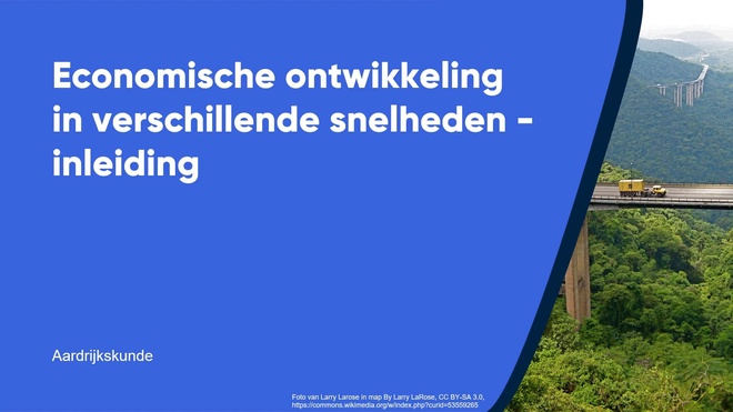 Economische ontwikkeling in verschillende snelheden - inleiding