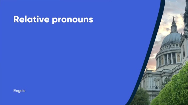 Relative pronouns