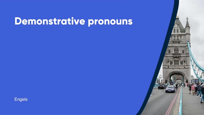 Demonstrative pronouns