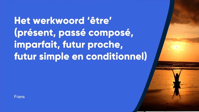 Het werkwoord 'être'