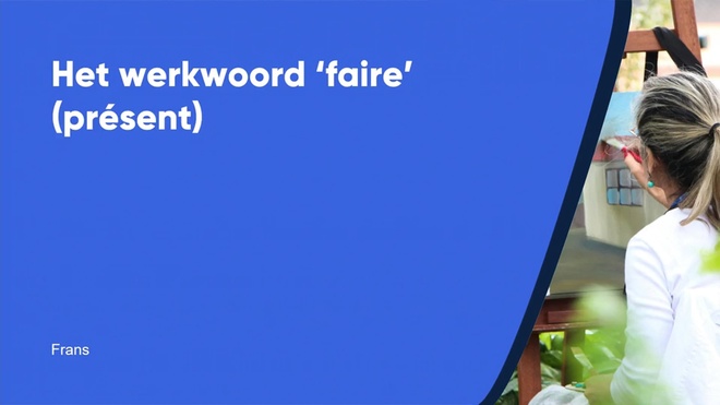 Het werkwoord 'faire' (présent)