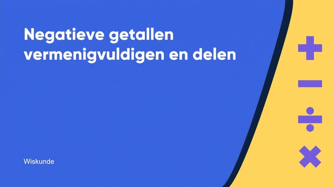 Negatieve getallen vermenigvuldigen en delen