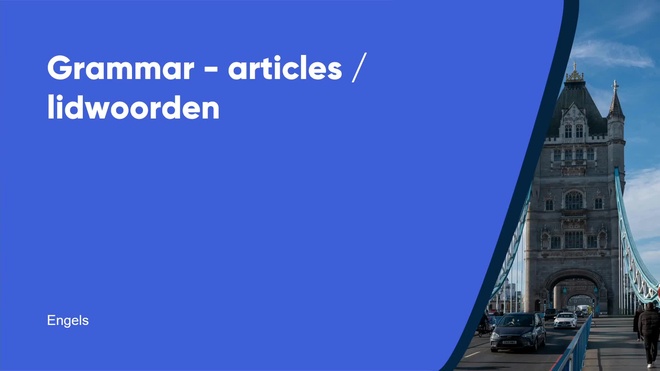Articles / lidwoorden