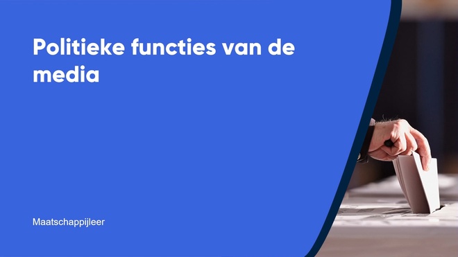Politieke functies van de media