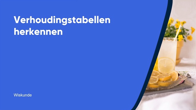 Verhoudingstabellen herkennen
