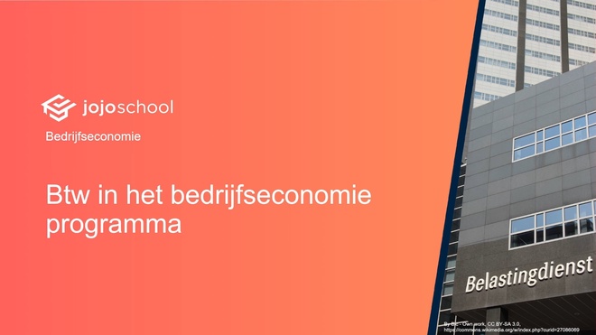 Btw in het bedrijfseconomie programma