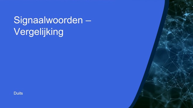 Signaalwoorden - Vergelijking