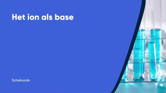 Het ion als base