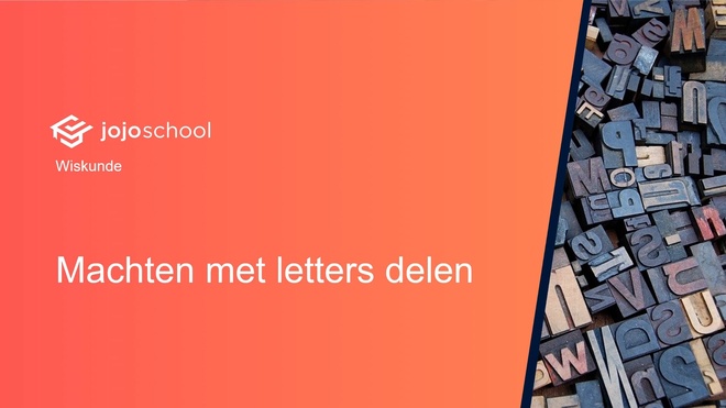 Machten met letters delen