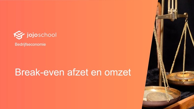Break even afzet en omzet