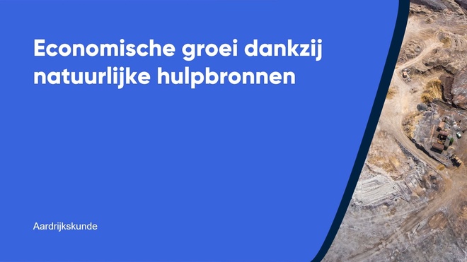 Economische groei dankzij natuurlijke hulpbronnen