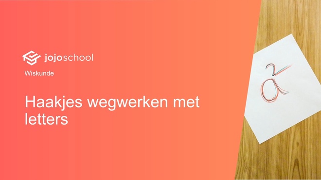 Haakjes wegwerken met letters