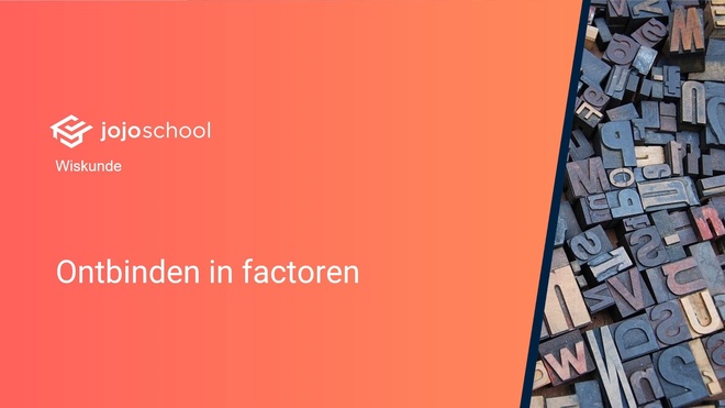 Ontbinden in factoren
