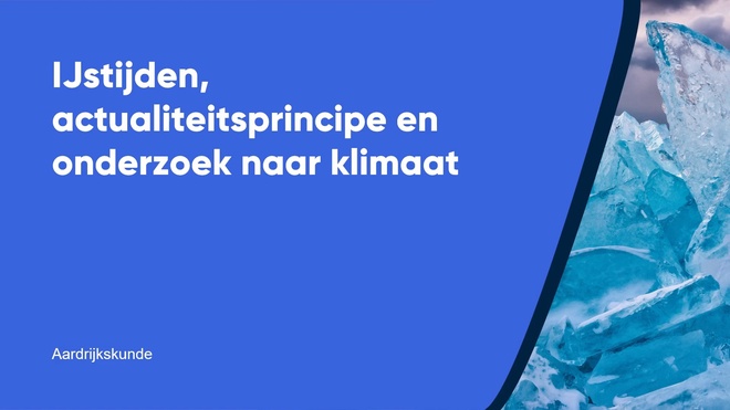 IJstijden, actualiteitsprincipe en onderzoek naar klimaat