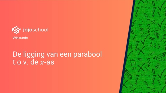 De ligging van een parabool t.o.v. de x-as