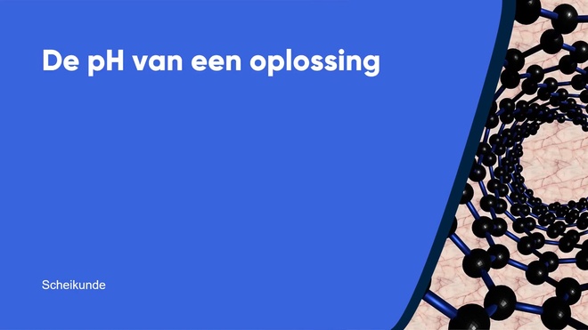 De pH van een oplossing