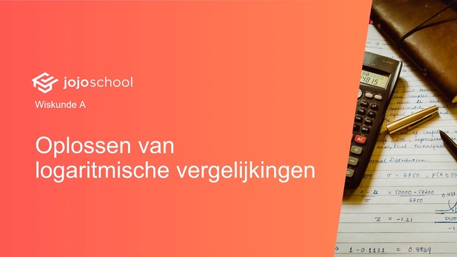Oplossen van een logaritmische vergelijking