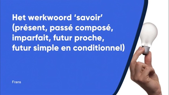 Savoir (présent, passé composé, imparfait, futur en conditionnel)