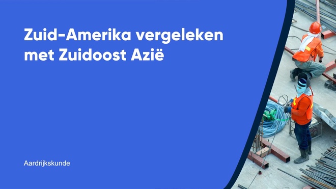 Zuid-Amerika vergeleken met Zuidoost Azië