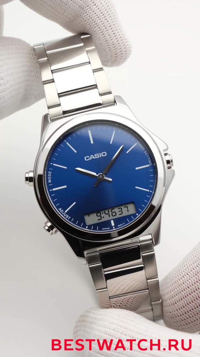 Часы Мужские Casio Ana-Digi MTP-VC01D-2E — видео