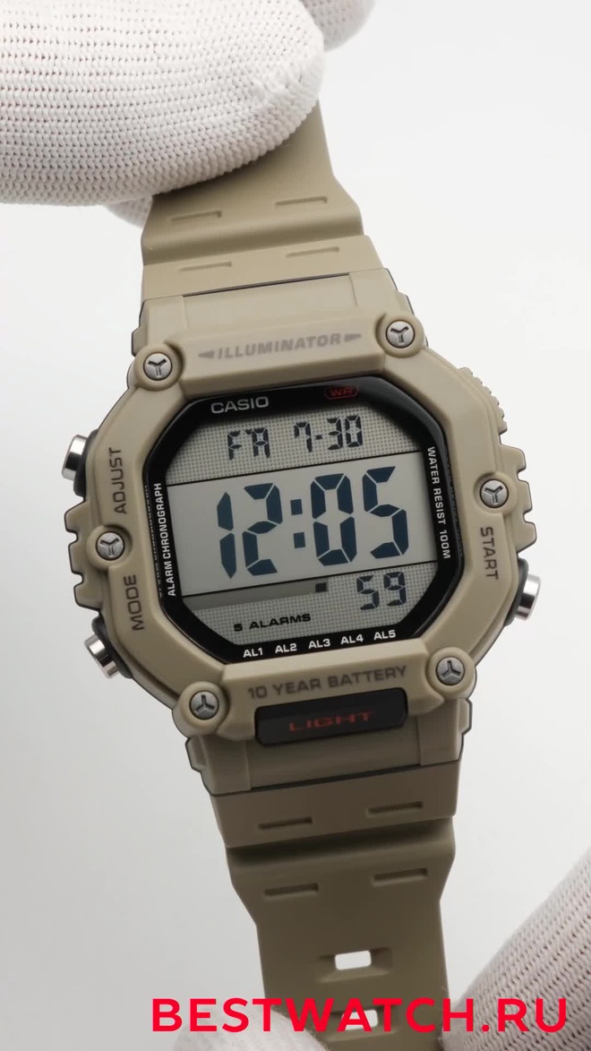Часы Мужские Casio Digital AE-1600H-5A — видео
