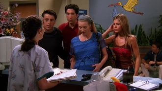 Друзья S05E03. Эпизод с тройней (Эпизод сотый)