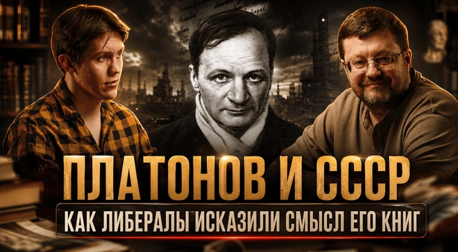 Постер к видео ПЛАТОНОВ И СССР. КАК ЛИБЕРАЛЫ ИСКАЗИЛИ СМЫСЛ ЕГО КНИГ | Владимир Варава и Владислав Крылов