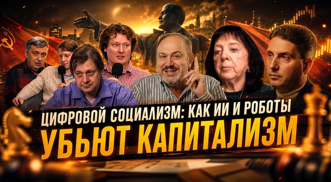 Постер к видео Цифровой социализм: как ИИ и роботы убьют капитализм | Коммунизм как позитивный сценарий будущего