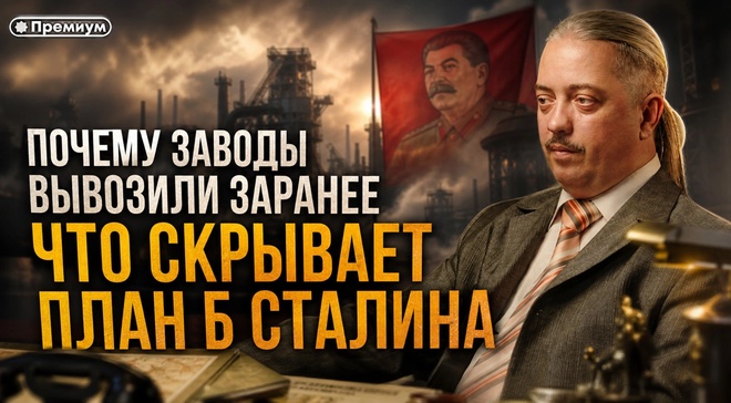 Постер к видео ПОЧЕМУ ЗАВОДЫ ВЫВОЗИЛИ ЗАРАНЕЕ — ЧТО СКРЫВАЕТ ПЛАН Б СТАЛИНА | Дмитрий Верхотуров