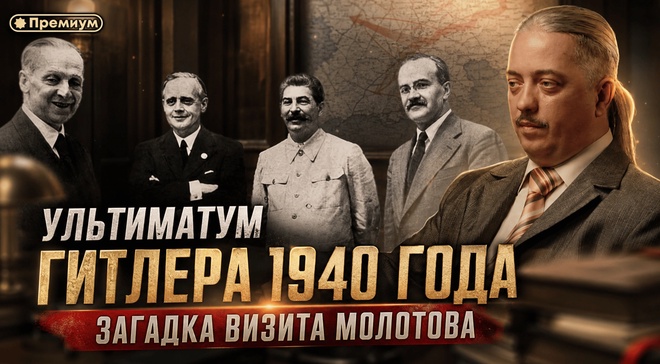 Постер к видео УЛЬТИМАТУМ ГИТЛЕРА 1940 ГОДА. ЗАГАДКА ВИЗИТА МОЛОТОВА | Дмитрий Верхотуров