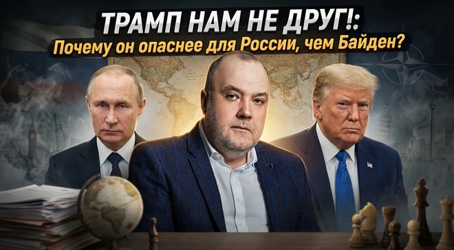 Постер к видео ТРАМП НАМ НЕ ДРУГ!: Почему он опаснее для России, чем Байден? | Павел Пряников