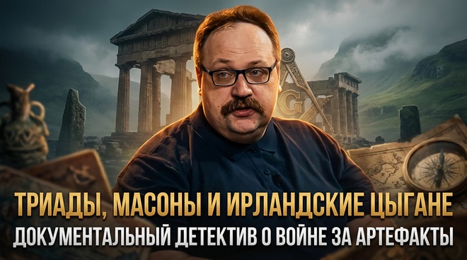 Постер к видео ТРИАДЫ, МАСОНЫ И ИРЛАНДСКИЕ ЦЫГАНЕ: документальный детектив о войне за артефакты | Фёдор Лисицын