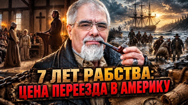Постер к видео Андрей Буровский | Пуритане, квакеры и баптисты: кто создавал Америку?