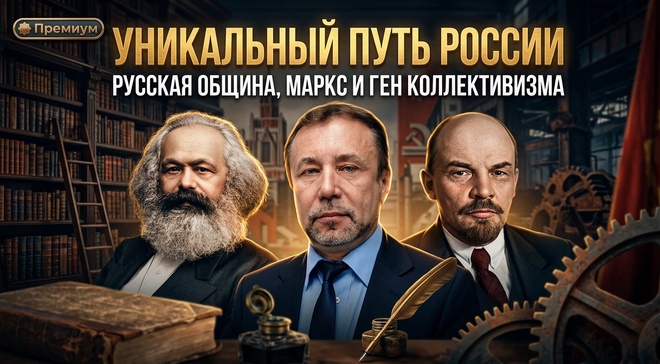 Постер к видео УНИКАЛЬНЫЙ ПУТЬ РОССИИ. Русская община, Маркс и ген коллективизма | Герман Артамонов | Феномен Советского человека
