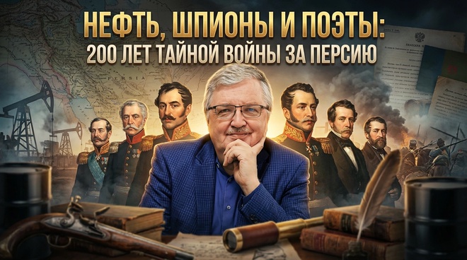 Постер к видео НЕФТЬ, ШПИОНЫ И ПОЭТЫ: 200 лет тайной войны за Персию | Сергей Дмитриев