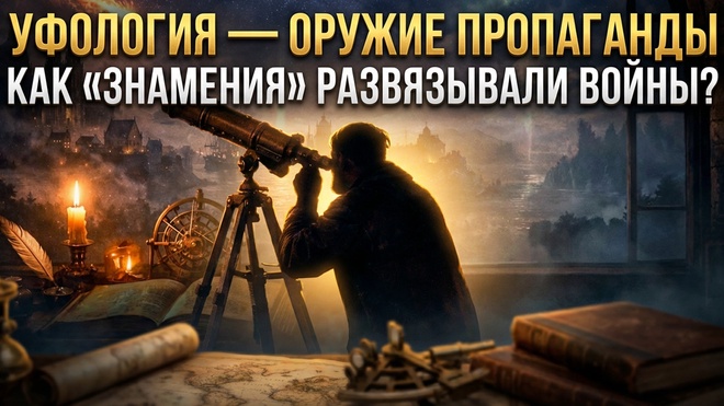 Постер к видео УФОЛОГИЯ — ОРУЖИЕ ПРОПАГАНДЫ: Как «знамения» развязывали войны? | Фёдор Лисицын