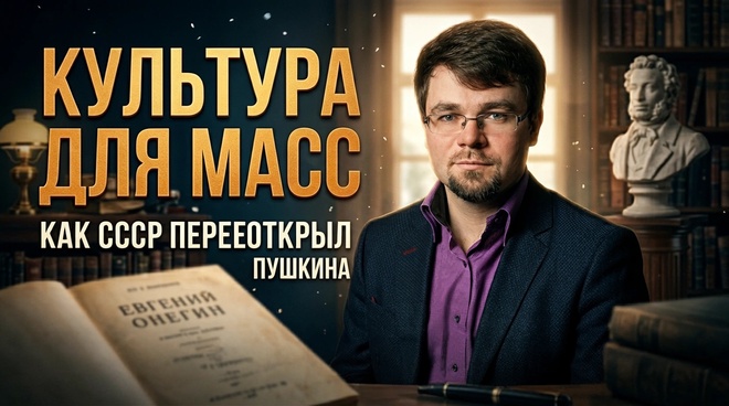 Постер к видео КУЛЬТУРА ДЛЯ МАСС: Как СССР переоткрыл Пушкина и почему об этом молчат | Станислав Рузанов