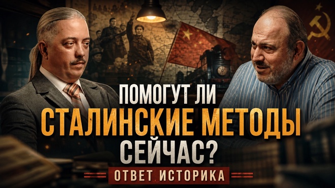 Постер к видео ПОМОГУТ ЛИ СТАЛИНСКИЕ МЕТОДЫ СЕЙЧАС? ОТВЕТ ИСТОРИКА | Дмитрий Верхотуров и Александр Колпакиди