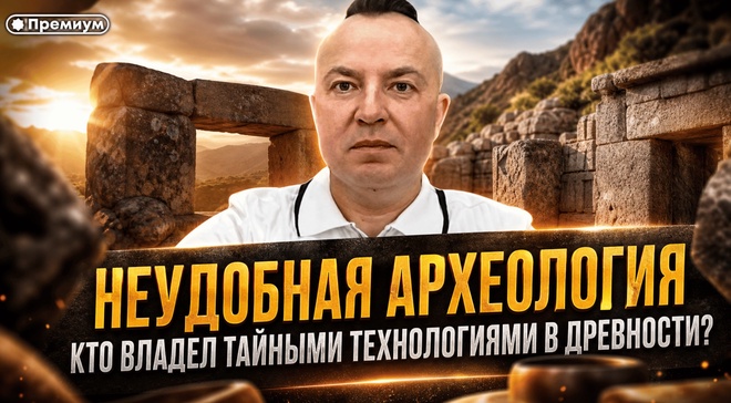 Постер к видео Максим Гаубец | НЕУДОБНАЯ АРХЕОЛОГИЯ. КТО ВЛАДЕЛ ТАЙНЫМИ ТЕХНОЛОГИЯМИ В ДРЕВНОСТИ? 