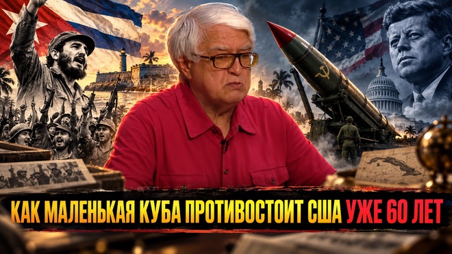 Постер к видео КАК МАЛЕНЬКАЯ КУБА ПРОТИВОСТОИТ США УЖЕ 60 ЛЕТ | Александр Харламенко