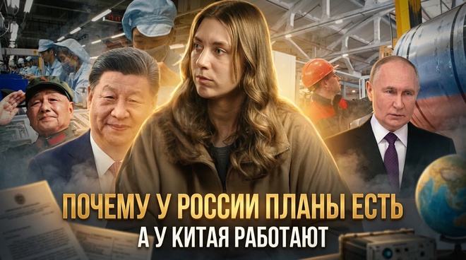 Постер к видео ПОЧЕМУ У РОССИИ ПЛАНЫ ЕСТЬ, А У КИТАЯ РАБОТАЮТ | Катерина Кирбирева