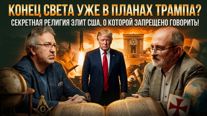 Постер к видео КОНЕЦ СВЕТА УЖЕ В ПЛАНАХ ТРАМПА? Секретная религия элит США | Вардан Багдасарян