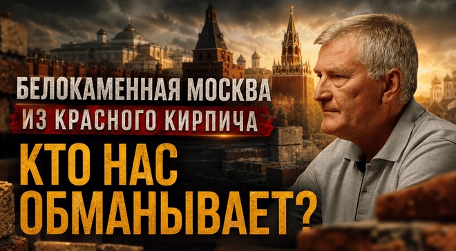 Постер к видео БЕЛОКАМЕННАЯ МОСКВА ИЗ КРАСНОГО КИРПИЧА — КТО НАС ОБМАНЫВАЕТ? | Алексей Нехин