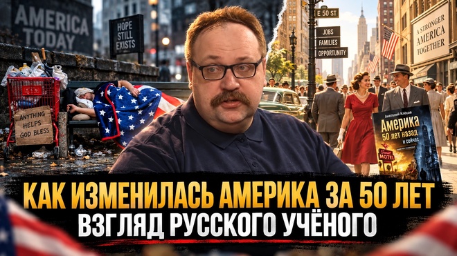 Постер к видео Как изменилась Америка за 50 лет: взгляд русского учёного | Фёдор Лисицын