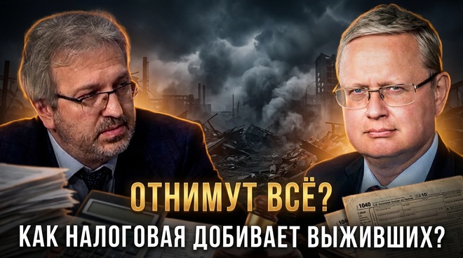 Постер к видео ОТНИМУТ ВСЁ? Как налоговая добивает выживших | Михаил Делягин | П...п... с Делягиным