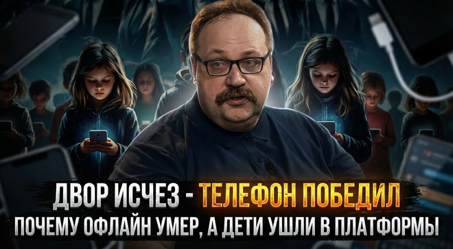 Постер к видео Двор исчез — телефон победил: почему офлайн умер, а дети ушли в платформы | Фёдор Лисицын