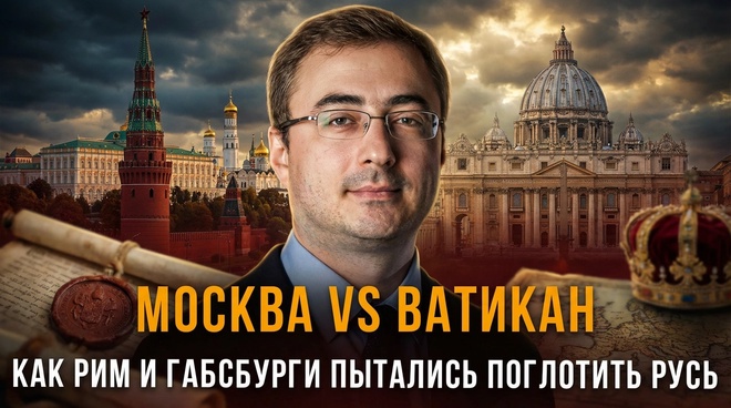 Постер к видео МОСКВА VS ВАТИКАН. Как Рим и Габсбурги пытались поглотить Русь | Константин Кусмауль