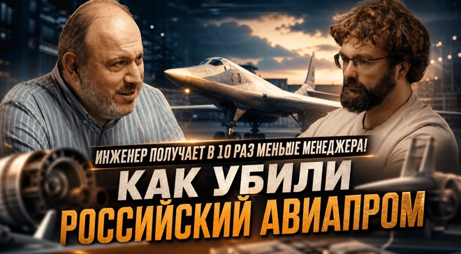 Постер к видео ИНЖЕНЕР ПОЛУЧАЕТ В 10 РАЗ МЕНЬШЕ МЕНЕДЖЕРА! КАК УБИЛИ АВИАПРОМ | Иван Распутин и Александр Колпакиди