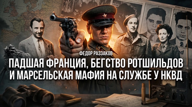 Постер к видео Фёдор Раззаков | Падшая Франция, бегство Ротшильдов и марсельская мафия на службе у НКВД.