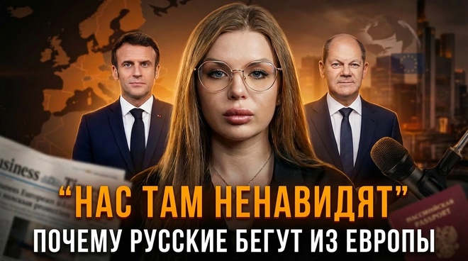 Постер к видео “НАС ТАМ НЕНАВИДЯТ”. Почему русские бегут из Европы | Юта-София Васильевская